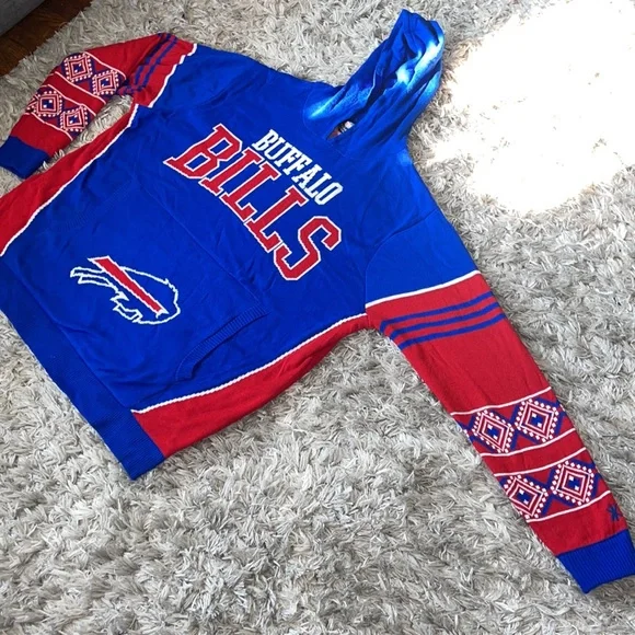 Exclusive Buffalo Bills Sweater Hoodie - Picture 3 of 7